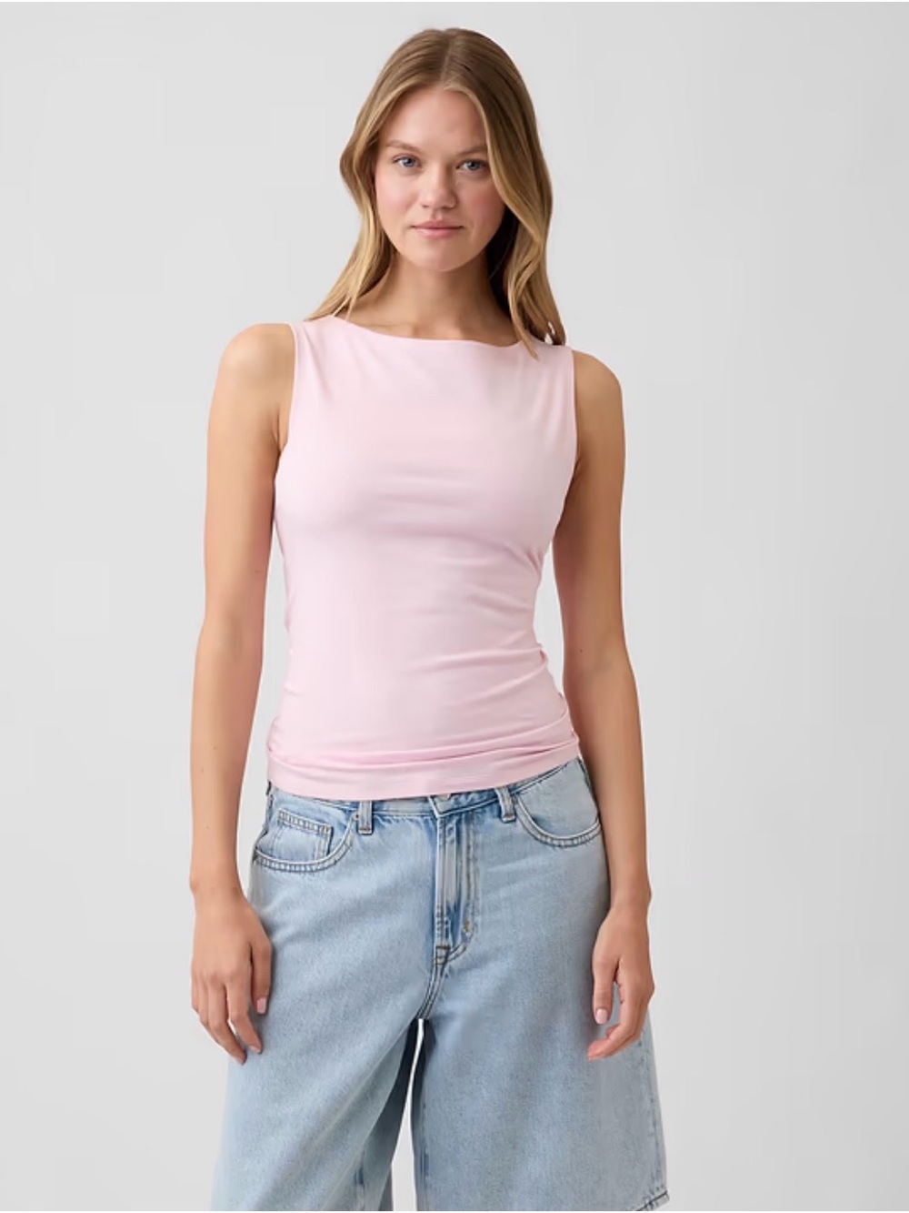GAP Factory Light Pink Boatneck Tank